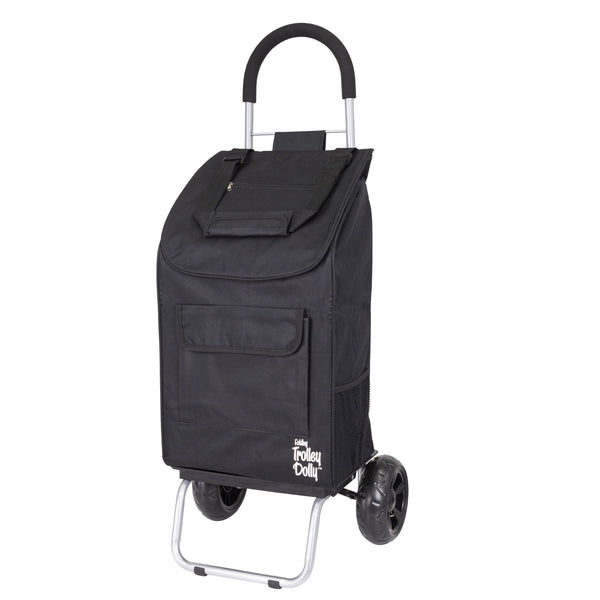 dbest products Trolley Dolly shopping cart in black.