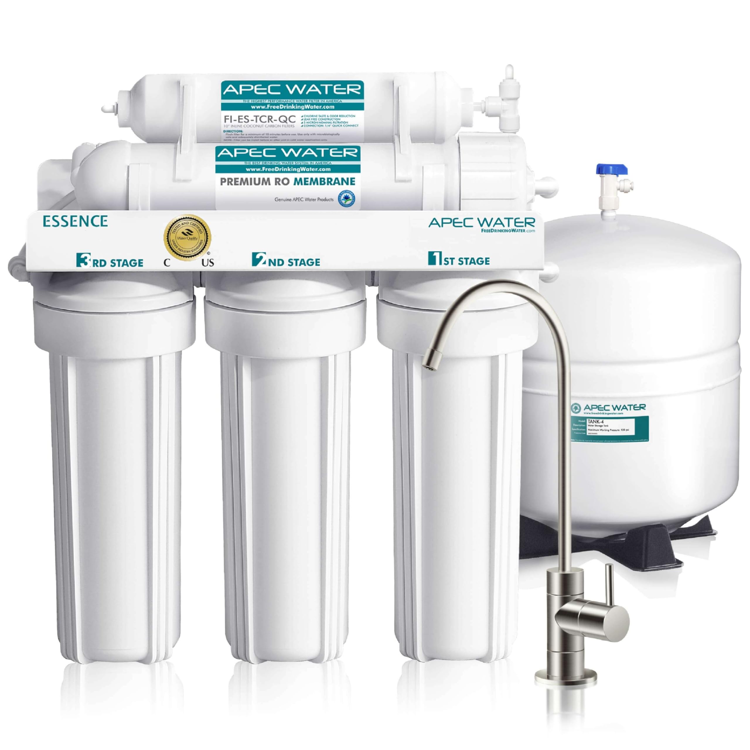 APEC Water Systems ROES-50 under-sink reverse osmosis system.