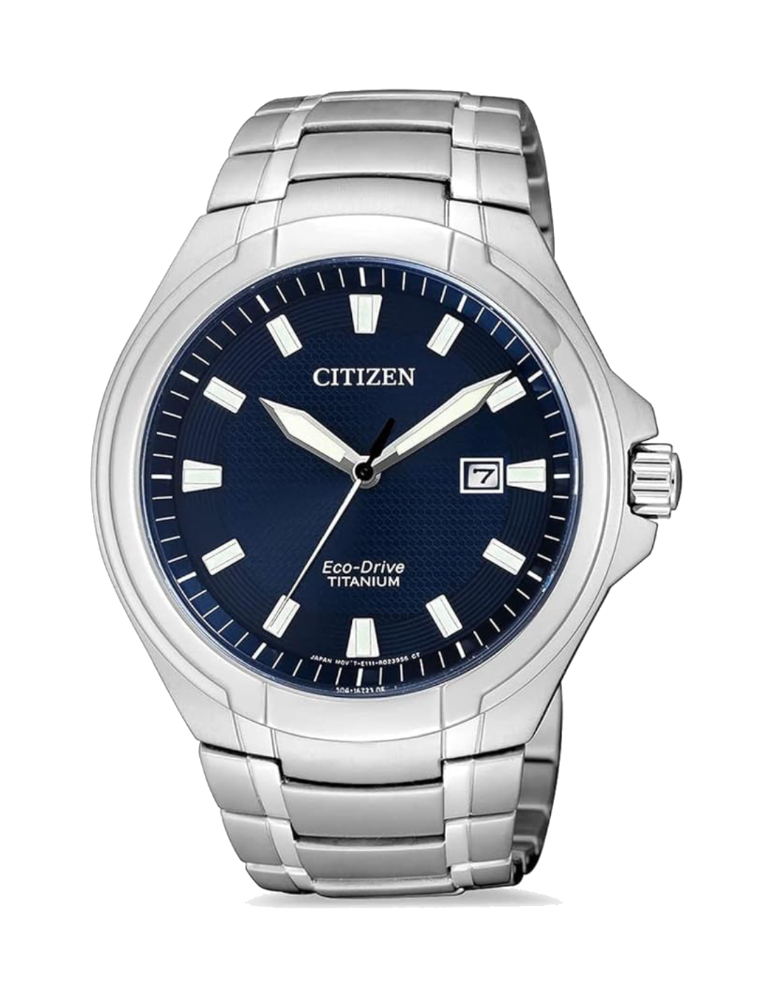 Reloj Citizen Eco Drive de Titanio con esfera negra.