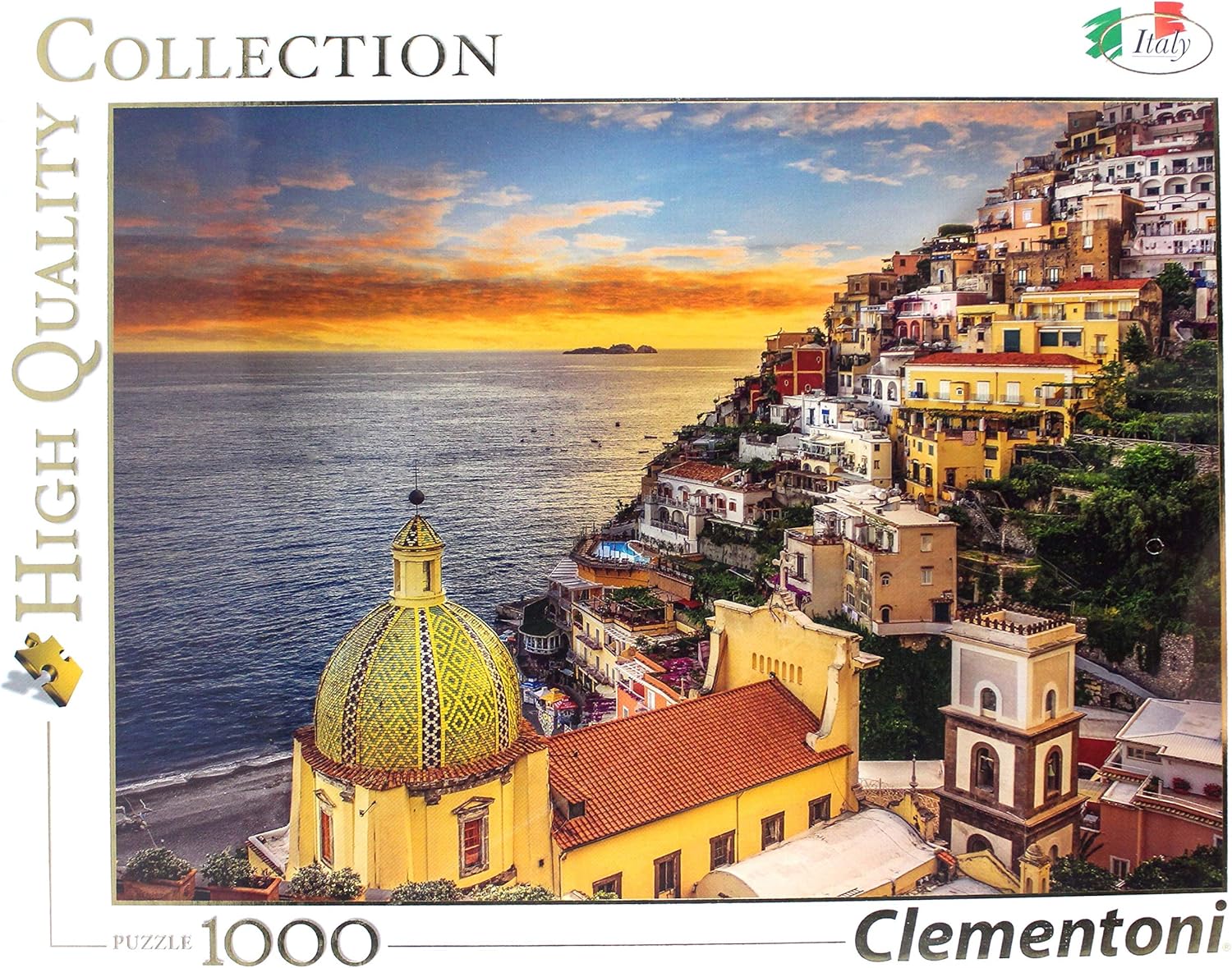 Puzzle de un paisaje veraniego de Positano, Italia.