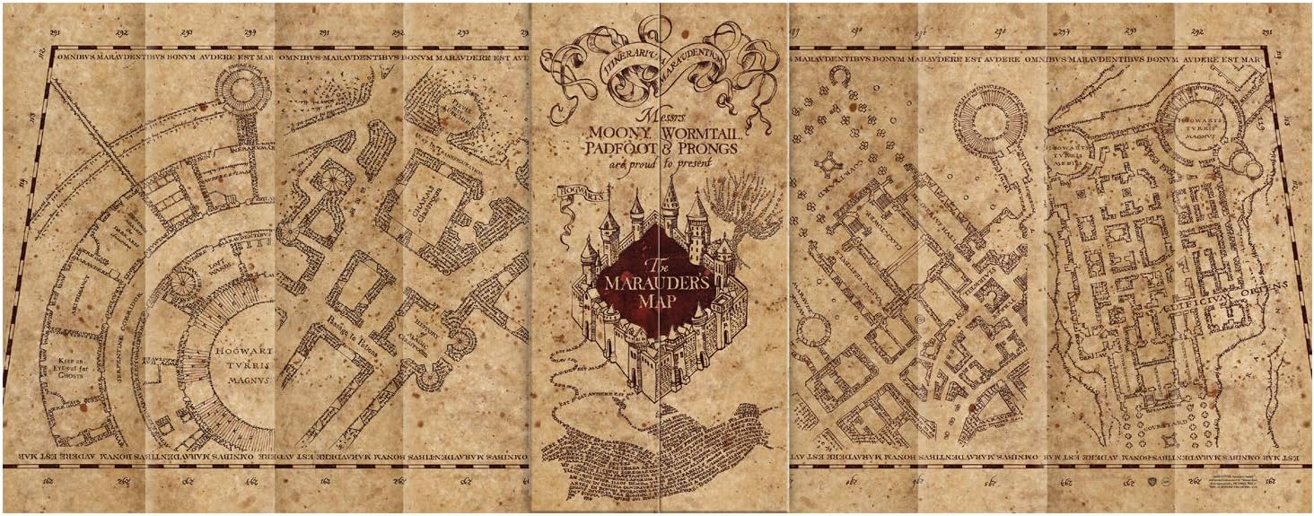 Puzzle del mapa del merodeador de la saga Harry Potter.